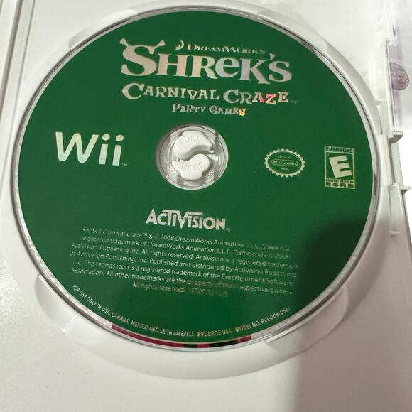 Shrek's Carnival Craze Party Games (Nintendo Wii, 2008) Untested - Picture 6 of 7
